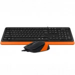 Клавиатура + мышь A4Tech Fstyler F1010 черный/оранжевый (ORANGE) F1010 ORANGE