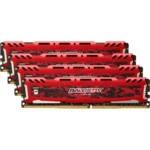 ОЗУ Crucial Ballistix Sport LT Red 4x16Gb BLS4K16G4D32AESE (DIMM, DDR4, 64 Гб (4 х 16 Гб), 3200 МГц)