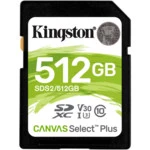 Флеш (Flash) карты Kingston Canvas Select Plus SDXC Class 10 SDS2/512GB (512 ГБ)