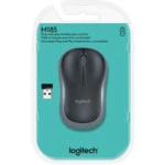 Мышь Logitech Wireless Mouse M185 Dark Grey 910-002238 (Имиджевая, Беспроводная)