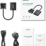 Кабель интерфейсный UGREEN CM513 50945 D-SUB (VGA) - HDMI