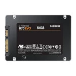 Внутренний жесткий диск Samsung 870 EVO MZ-77E500BW (SSD (твердотельные), 500 ГБ, 2.5 дюйма, SATA)