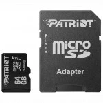 Флеш (Flash) карты Patriot LX Series Class 10 + adapter SD PSF64GMCSDXC10 (64 ГБ)
