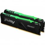 ОЗУ Kingston Fury Beast RGB KF436C17BBAK2/16 (DIMM, DDR4, 16 Гб (2 х 8 Гб), 3600 МГц)