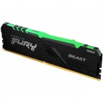 ОЗУ Kingston Fury Beast RGB KF432C16BB1AK4/64 (DIMM, DDR4, 64 Гб (4 х 16 Гб), 3200 МГц)