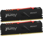 ОЗУ Kingston Fury Beast RGB KF426C16BBAK2/32 DIMM, DDR4, 32 Гб (2 х 16 Гб), 2666 МГц