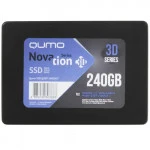Жесткий диск Qumo Novation 3D [Q3DT-240GSCY] SSD (твердотельные), 240 ГБ, 2.5 дюйма, SATA