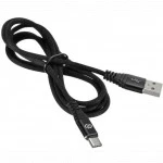 Кабель интерфейсный Digma TYPE-C-1.2M-BRAIDED-BLK (USB Type A - USB Type C)