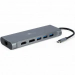 Cablexpert USB Type-C 8-in-1 multi-port adapter A-CM-COMBO8-01