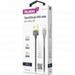 Кабель интерфейсный OLMIO Deluxe (1м) черный 38855 USB Type A - USB Type C