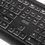 Клавиатура 2E KS120 USB Black с белой подсветкой 2E-KS120UB (Проводная, USB)