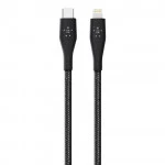 Кабель интерфейсный Belkin DuraTek Plus (1.2m) F8J243BT04-BLK (USB Type C - Lightning (8pin))