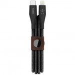 Кабель интерфейсный Belkin DuraTek Plus (1.2m) F8J243BT04-BLK (USB Type C - Lightning (8pin))