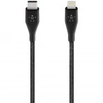 Кабель интерфейсный Belkin DuraTek Plus (1.2m) F8J243BT04-BLK (USB Type C - Lightning (8pin))