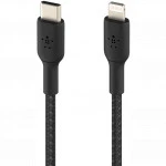 Кабель интерфейсный Belkin Lightning - USB-С BRAIDED (1m) CAA004BT1MBK (USB Type C - Lightning (8pin))