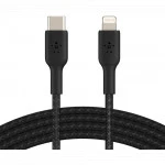 Кабель интерфейсный Belkin Lightning - USB-С BRAIDED (1m) CAA004BT1MBK (USB Type C - Lightning (8pin))