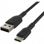 Кабель интерфейсный Belkin BRAIDED black (1m) CAB002BT1MBK (USB Type A - USB Type C)