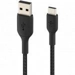 Кабель интерфейсный Belkin BRAIDED black (1m) CAB002BT1MBK (USB Type A - USB Type C)