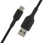 Кабель интерфейсный Belkin BRAIDED black (1m) CAB002BT1MBK (USB Type A - USB Type C)