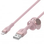 Кабель интерфейсный Belkin BRAIDED SILICONE CAA010BT1MPK (USB Type A - Lightning (8pin))