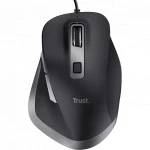 Мышь Trust Fyda черный 24728 Бюджетные, Проводная