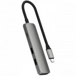 Satechi 4-in-1 USB-C Slim Multiport Adapter 4K Space Grey ST-P4SM