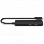 Satechi 4-in-1 USB-C Slim Multiport Adapter 4K Black ST-P4SK