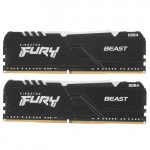 ОЗУ Kingston FURY Beast Black RGB [KF432C16BBAK2/32] KF432C16BBAK2/32||уц-1-2 (DIMM, DDR4, 32 Гб, 3200 МГц)