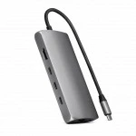 Док-станция Satechi USB-C Multiport Adapter V3 Space Gray (ST-P8KEM)