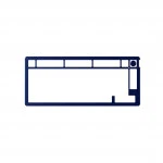 Аксессуар для ПК и Ноутбука HyperX Запчасть к клавиатуре верхняя панель Alloy Rise 75 - Navy Blue 85U15AA Верхняя панель для клавиатуры