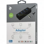 2E USB-C - 4xUSB 3.0 Hub with switch 2E-W1406