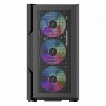 Корпус 1STPLAYER T7 P Black T7-P-BK-4F7 (Игровые, Mid-Tower)