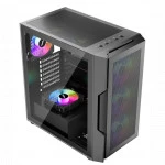 Корпус 1STPLAYER T7 P Black T7-P-BK-4F7 (Игровые, Mid-Tower)