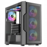 Корпус 1STPLAYER T7 P Black T7-P-BK-4F7 (Игровые, Mid-Tower)