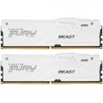 ОЗУ Kingston Fury Beast White RGB KF560C40BWAK2-32 DIMM, DDR5, 32 Гб (2 х 16 Гб), 6000 МГц