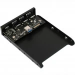 Аксессуар для ПК и Ноутбука Gembird Планка на переднюю панель 3,5" FP3.5-USB3-3A1C Планка