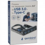 Аксессуар для ПК и Ноутбука Gembird Планка на переднюю панель 3,5" FP3.5-USB3-3A1C Планка
