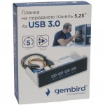 Аксессуар для ПК и Ноутбука Gembird Планка на переднюю панель 5,25" FP5.25-USB3-4A Планка