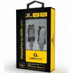 Кабель интерфейсный Cablexpert DisplayPort to HDMI 1.8m CC-DP-HDMI-4K-6 (Display порт - HDMI)