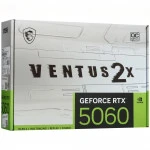 Видеокарта MSI GeForce RTX 5060 VENTUS 2X WHITE OC RTX 5060 8G VENTUS 2X OC WHITE 8 ГБ