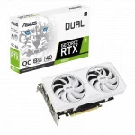 Видеокарта Asus GeForce RTX3060Ti DUAL-RTX3060TI-O8GD6XWHITE LHR (8 ГБ)