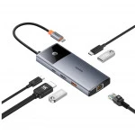 Док-станция Baseus Metal Gleam Series II 6-in-1 Grey B00061802813-00