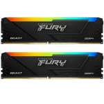 ОЗУ Kingston Fury Beast RGB KF437C19BB2AK2/16 (DIMM, DDR4, 16 Гб (2 х 8 Гб), 3733 МГц)