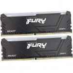 ОЗУ Kingston Fury Beast RGB KF436C18BB2AK2/32 DIMM, DDR4, 32 Гб (2 х 16 Гб), 3600 МГц