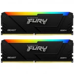 ОЗУ Kingston Fury Beast RGB KF436C18BB2AK2/32 DIMM, DDR4, 32 Гб (2 х 16 Гб), 3600 МГц