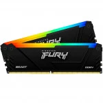 ОЗУ Kingston Fury Beast RGB KF436C18BB2AK2/32 DIMM, DDR4, 32 Гб (2 х 16 Гб), 3600 МГц