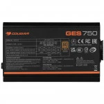 Блок питания Cougar GES 750 CGR GESX2-750 750 Вт, 80+ Gold