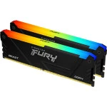 ОЗУ Kingston Fury Beast RGB KF436C18BB2AK2/64 DIMM, DDR4, 64 Гб (2 х 32 Гб), 3600 МГц