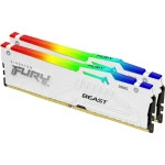 ОЗУ Kingston Fury Beast RGB White KF560C36BWEAK2-32 (DIMM, DDR5, 32 Гб (2 х 16 Гб), 6000 МГц)