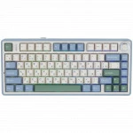 Клавиатура Aula F75 Purple+Beige+Green Gray Wood V3 Беспроводная, Bluetooth